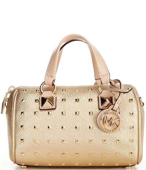 michael kors metallic grayson handbag|Michael Kors handbags small gray.